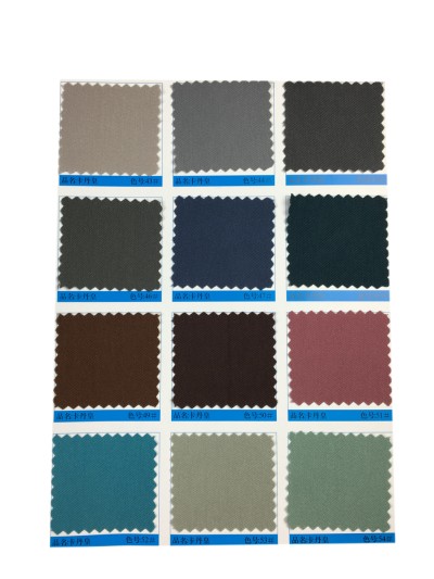 GZ-YGTI  卡丹皇 高密細紋 100％專紡彈性滌綸復合纖維 2/3斜紋  158*67*59  340g-380g/m 細節-2